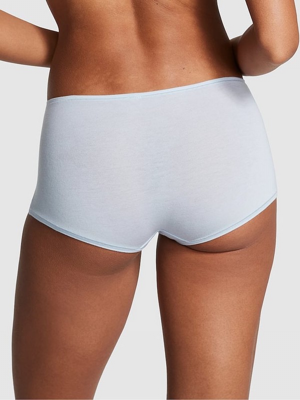 Blue Victoria Secret Hydrangea Cotton Boyshort Underwear | MEZSD3864