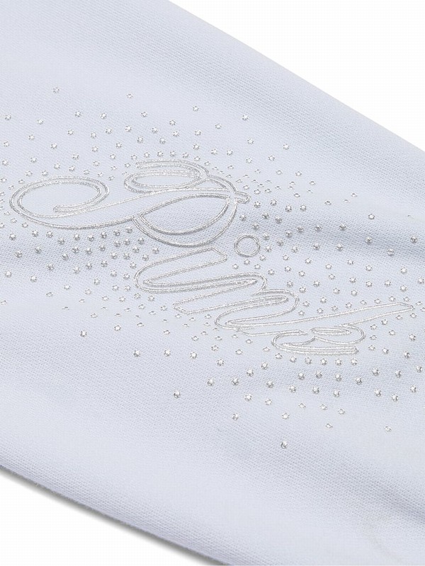 Blue Victoria Secret Hydrangea Cuffed Diamante Fleece Joggers | EWZYJ4370