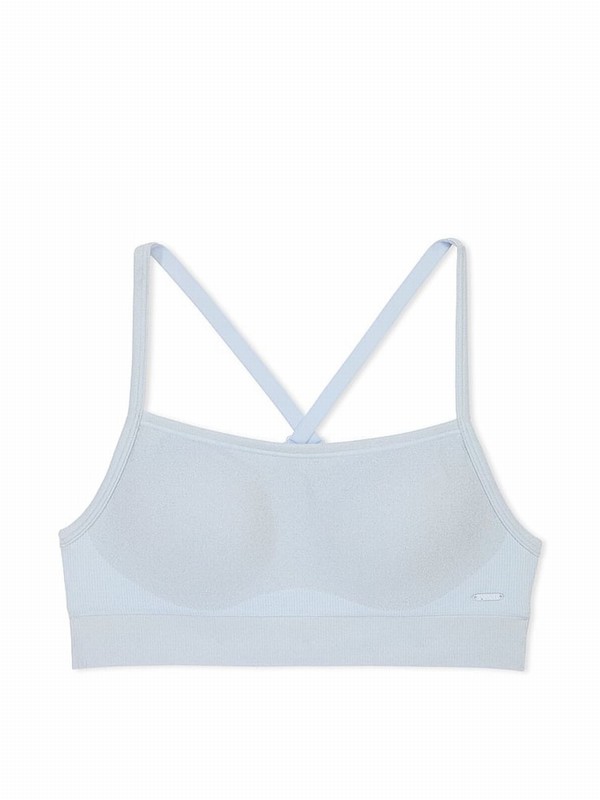 Blue Victoria Secret Hydrangea Shine Sports Bra | PFCNO6917