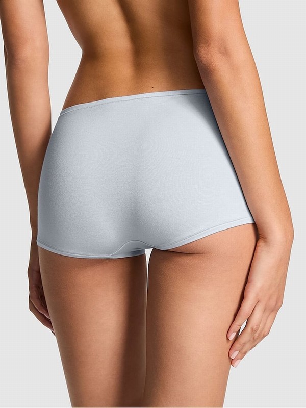 Blue Victoria Secret Hydrangea Snowflake Cotton Boyshort Underwear | ELXSB8674