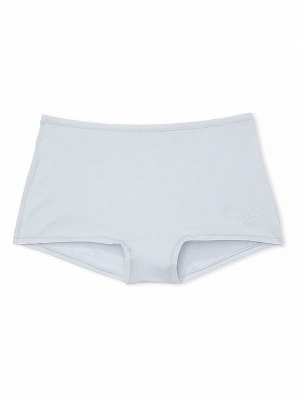 Blue Victoria Secret Hydrangea Snowflake Cotton Boyshort Underwear | ELXSB8674