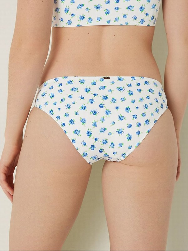 Blue Victoria Secret Morning Sky Floral Brief Bikini Bottom | CTAXW3710