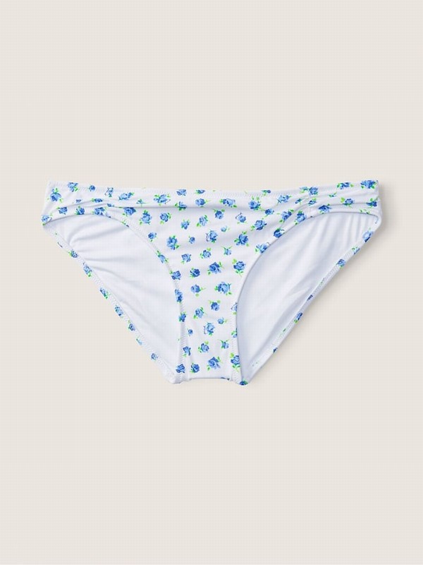 Blue Victoria Secret Morning Sky Floral Brief Bikini Bottom | CTAXW3710
