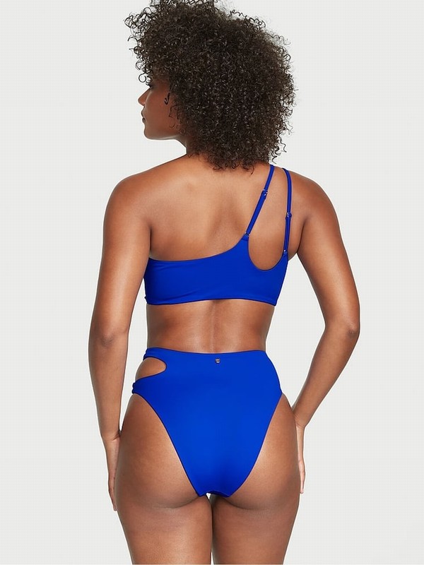 Blue Victoria Secret Oar Cut Out One Shoulder Bikini Top | XGJYE0293