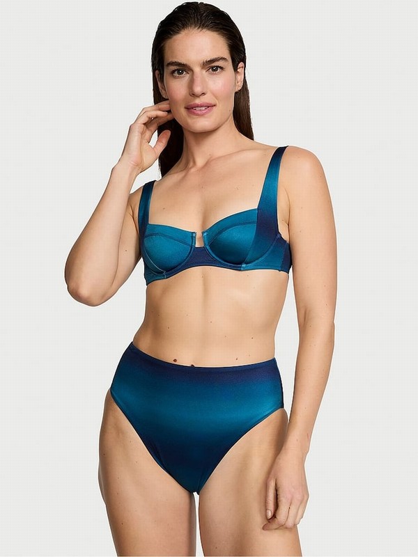 Blue Victoria Secret Ombre High Waisted Bikini Bottom | CIKZL6214