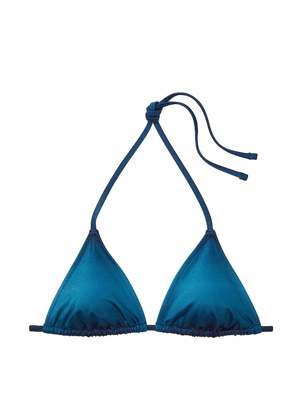Blue Victoria Secret Ombre Triangle Bikini Top | PUXJM9376