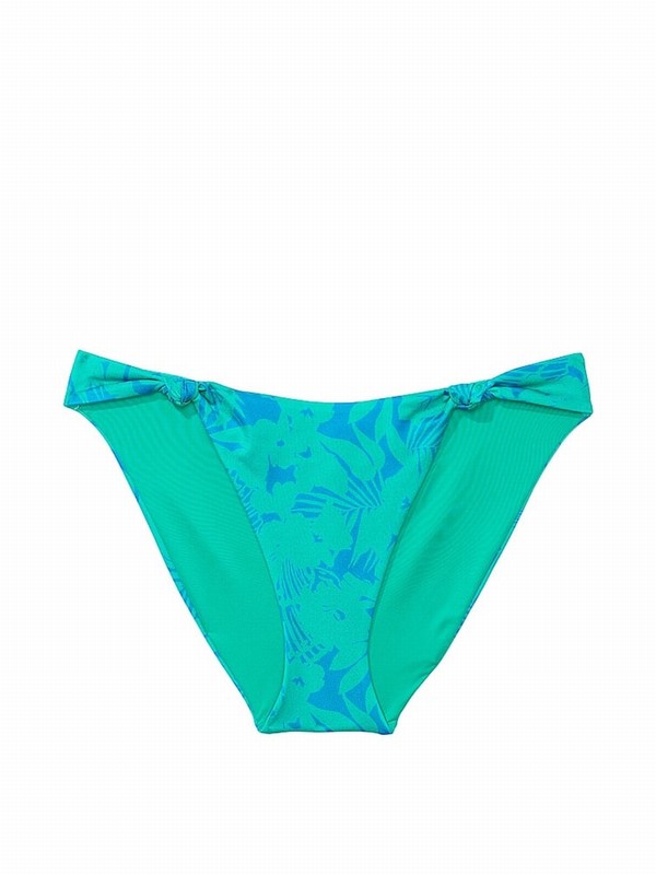 Blue Victoria Secret Shells High Leg Bikini Bottom | QMFHB4623