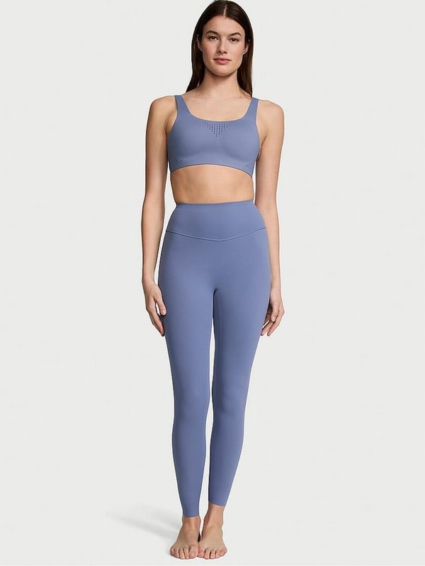 Blue / Light Victoria Secret Velvet Morning 7/8 Length VS Elevate Compression Leggings | FOXRB5207