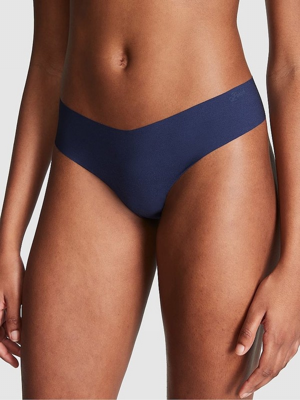 Blue / Navy Victoria Secret Midnight Thong No Show Underwear | GRMND6729