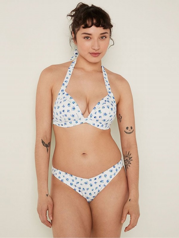 Blue / White Victoria Secret Morning Skyzilian Bikini Bottom | CDUMZ5408