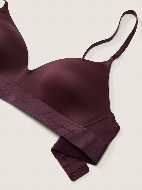 Brown Victoria Secret Burnt Umber Smooth Lightly Lined Non WiT-Shirt Bras | WMIRT2691