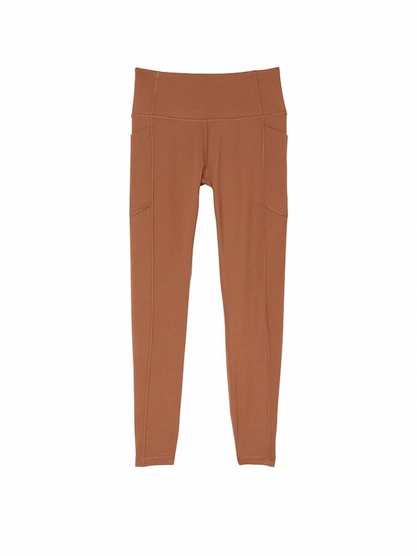 Brown Victoria Secret Caramel 7/8 Length VS Essential Pocket Leggings | ATLXJ4297