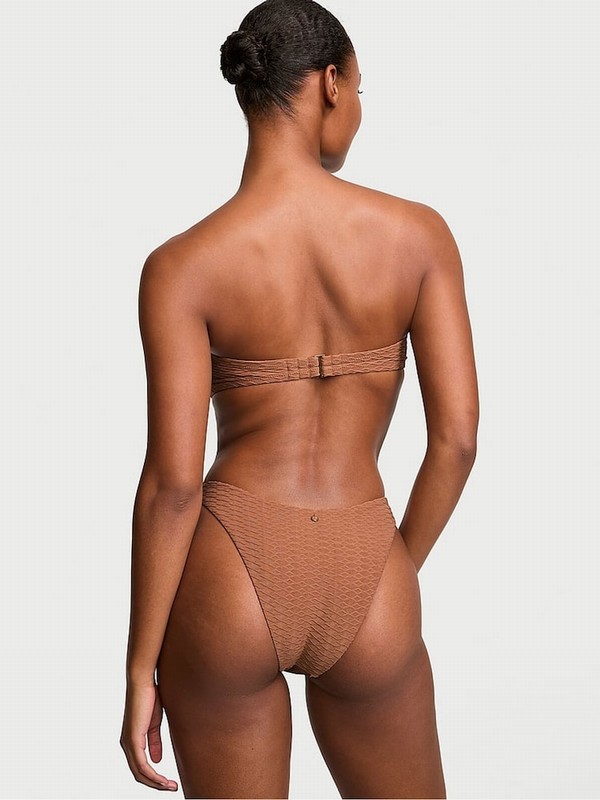 Brown Victoria Secret Caramel Fishnetzilian Bikini Bottom | DQOXK5601