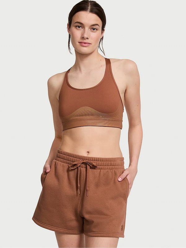 Brown Victoria Secret Caramel Forever Shorts | URAVM5093