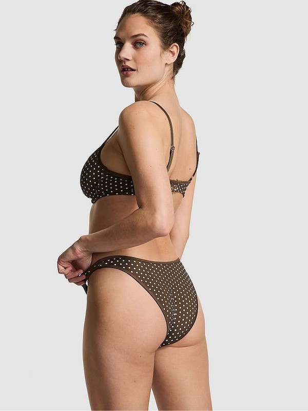 Brown Victoria Secret Classic Dot Frankies Golden Hour Bikini Bottom | HINKV4528