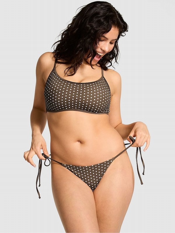 Brown Victoria Secret Classic Dot Tie Side Frankiesmary Bikini Bottom | NIKVF7486