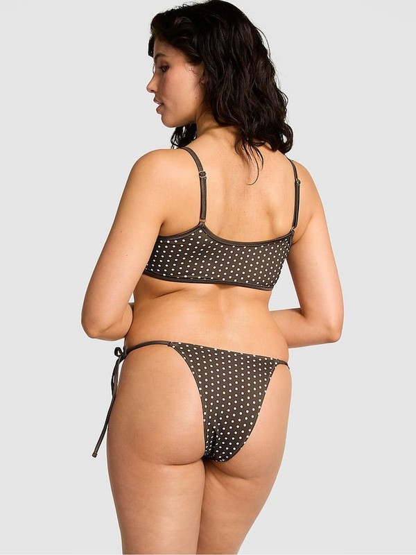 Brown Victoria Secret Classic Dot Tie Side Frankiesmary Bikini Bottom | NIKVF7486