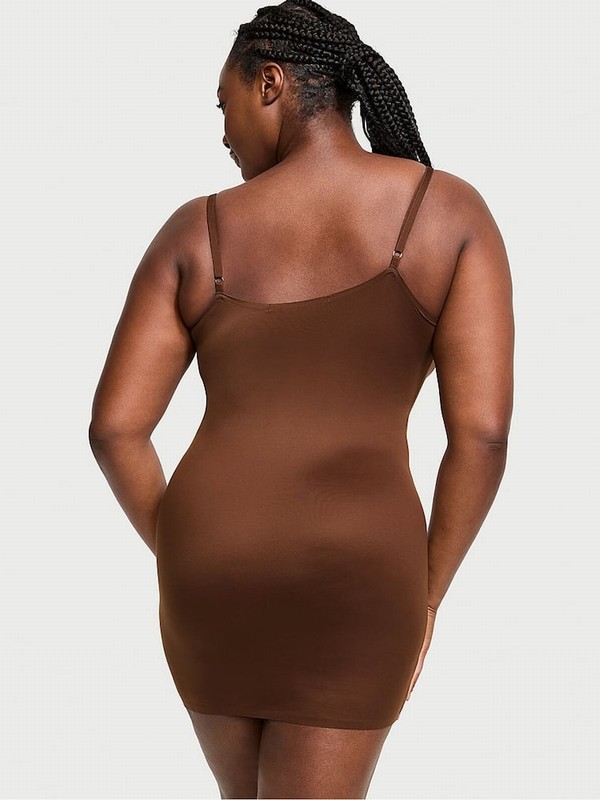 Brown Victoria Secret Ganache Mini FeatherSoft™ BODYWEAR Slip Dress | NJVXF4529