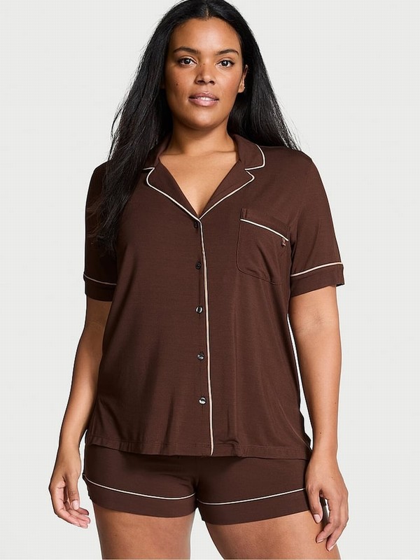 Brown Victoria Secret Ganache Modal Nightwear | ESDAQ4072