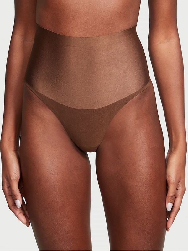 Brown Victoria Secret Ganache Smooth Thong Shaping Lingerie | HLGNS3854