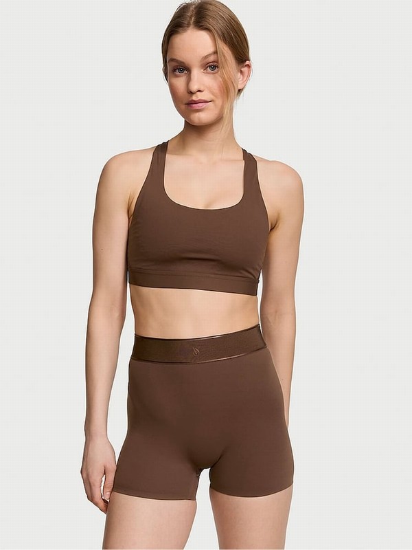 Brown Victoria Secret Ganache VS Elevate 3'' Cycling Shorts | JZHEU9502