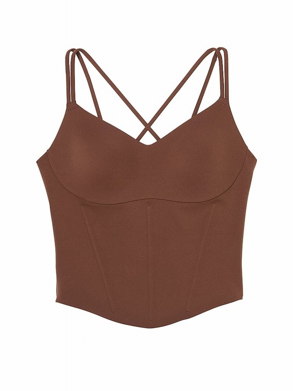 Brown Victoria Secret Ganache VS Elevate Corset Tops | TKAUQ5716