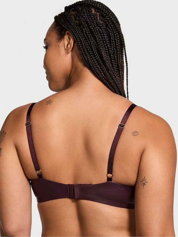 Brown Victoria Secret Push Up Faux Leather Push Up Bras | SZEBV9624