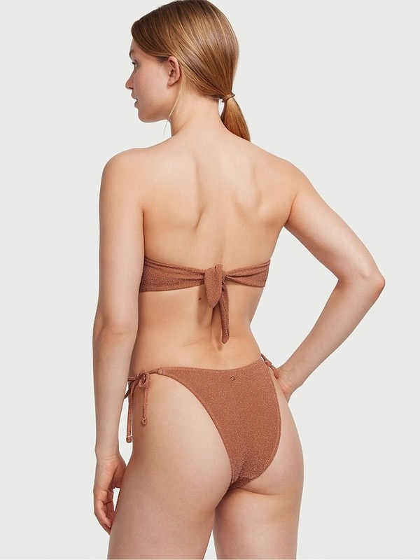 Brown Victoria Secret Toasted Sugarzilian Shimmer Bikini Bottom | CDAJR1076