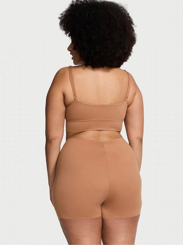 Brown Victoria Secret Toffee BODYWEAR By Victoria with FeatherSoft™ Innovation Bike Shorts | GSNEH2495