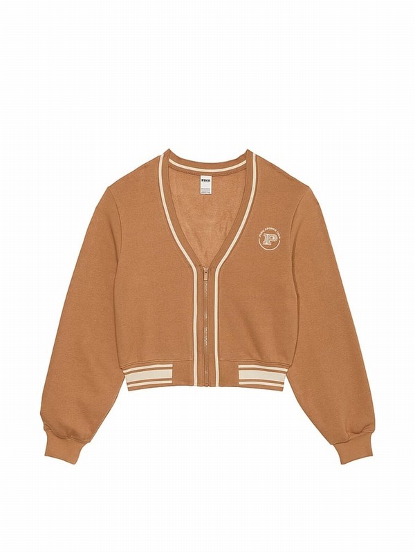 Brown Victoria Secret Toffee Fleece Cardigans | TSZAV7341