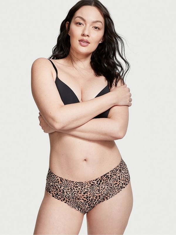 Brown / Beige Victoria Secret Soft Sand Tie Dye Nude Cheeky Underwear | CZIOM6951