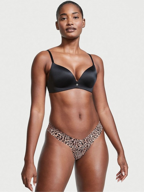 Brown / Beige Victoria Secret Soft Sand Tie Dye Nude Thong Underwear | PELMK1407