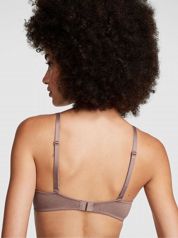 Brown / Coffee Victoria Secret Iced Coffee Push Up Cotton Bras | SUFEW7931