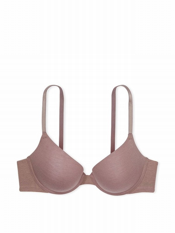 Brown / Coffee Victoria Secret Iced Coffee Push Up Cotton Bras | SUFEW7931