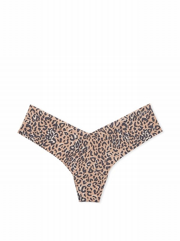 Brown / Leopard Victoria Secret High Leg Thong Underwear | HRCGS9174