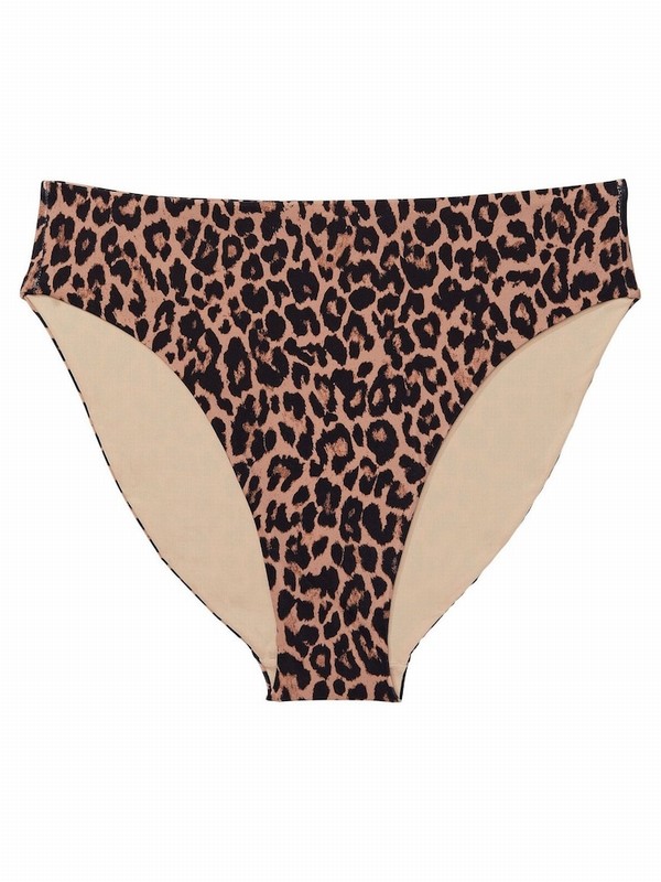Brown / Leopard Victoria Secret Print High Waisted Bikini Bottom | OCURK4659