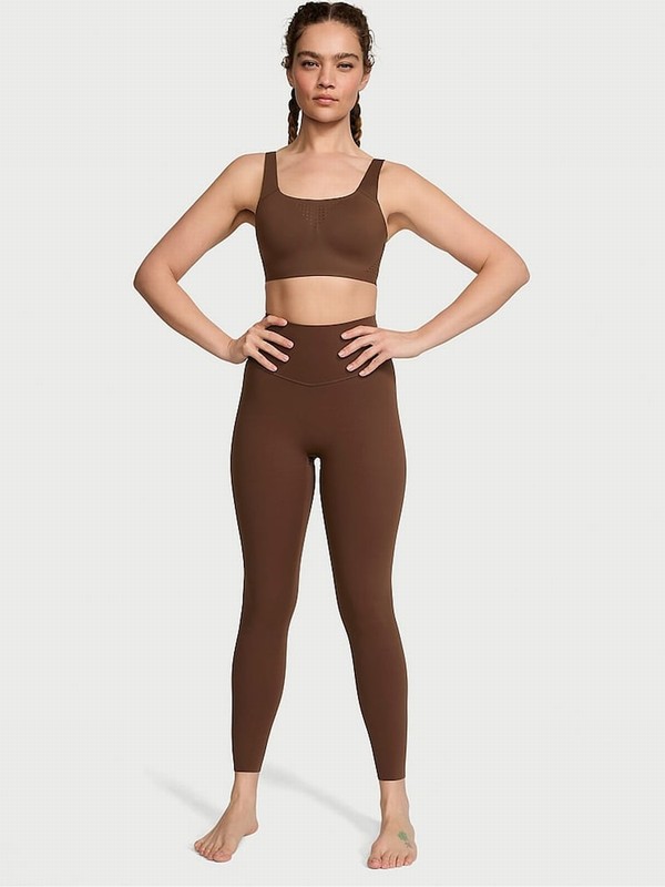 Brown / Light Victoria Secret Ganache 7/8 Length VS Elevate Compression Leggings | XVHSU8237