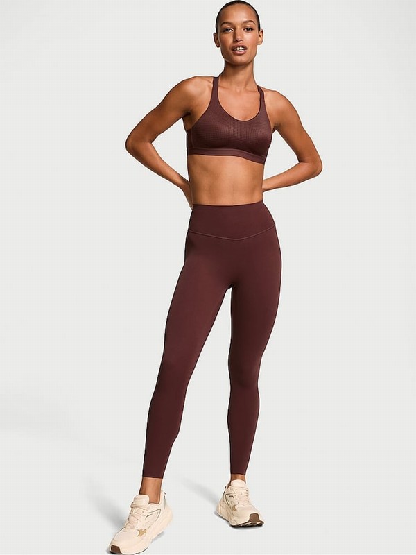 Burgundy / Brown Victoria Secret Full Length VSX Elevate™ Leggings | DJASF0935