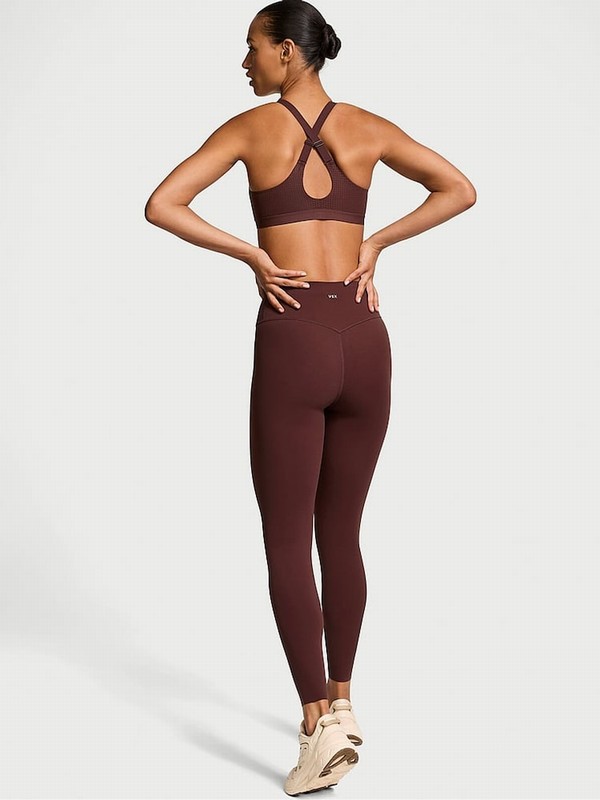 Burgundy / Brown Victoria Secret Full Length VSX Elevate™ Leggings | DJASF0935