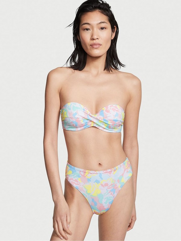Camo / Blue Victoria Secret Camo Floral High Waisted Bikini Bottom | IHAYK9581