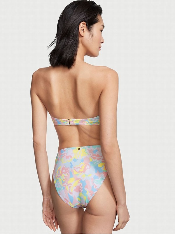 Camo / Blue Victoria Secret Camo Floral High Waisted Bikini Bottom | IHAYK9581