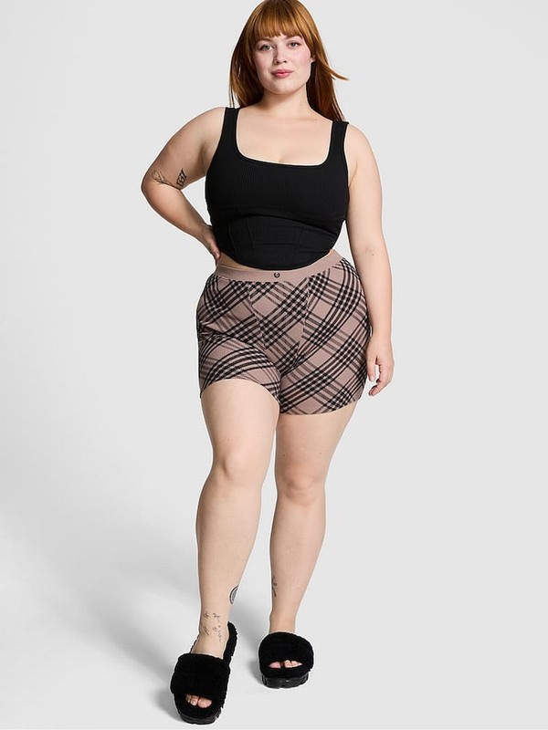 Coffee / Brown Victoria Secret Iced Coffee Thermal Boxer Nightwear | PULSC8673