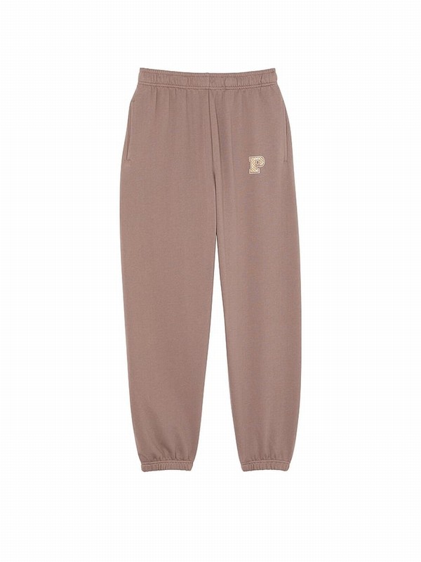 Coffee / Brown Victoria Secret Iced Coffee Cuffed Fleece Joggers | LDSXU4389