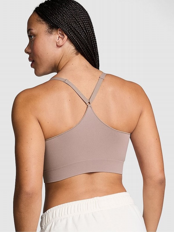 Coffee / Brown Victoria Secret Iced Coffee Sports Bra | BTDOJ3781