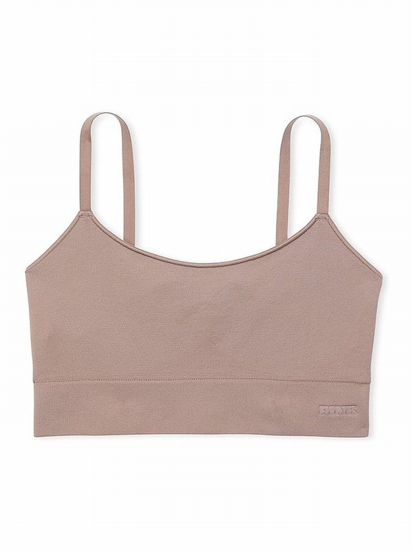 Coffee / Brown Victoria Secret Iced Coffee Sports Bra | BTDOJ3781