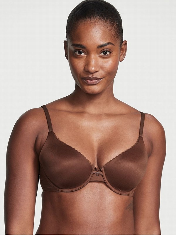 Dark Beige Victoria Secret Roast Nude Full Cup Bras | PLIGZ7035