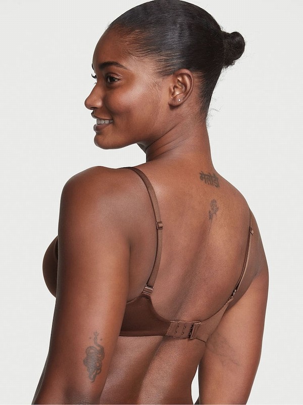 Dark Beige Victoria Secret Roast Nude Full Cup Bras | PLIGZ7035