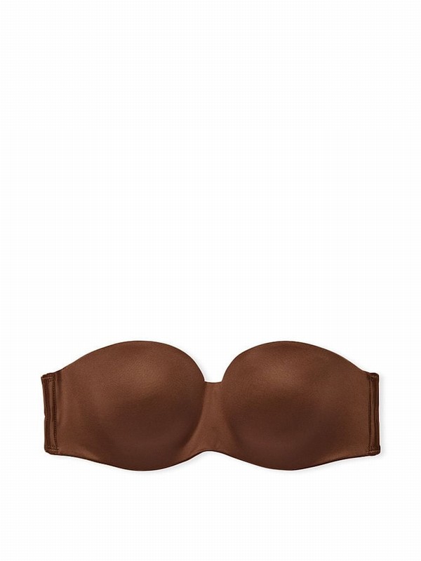 Dark Beige Victoria Secret Roast Nude Strapless Bras | BRXLH7869
