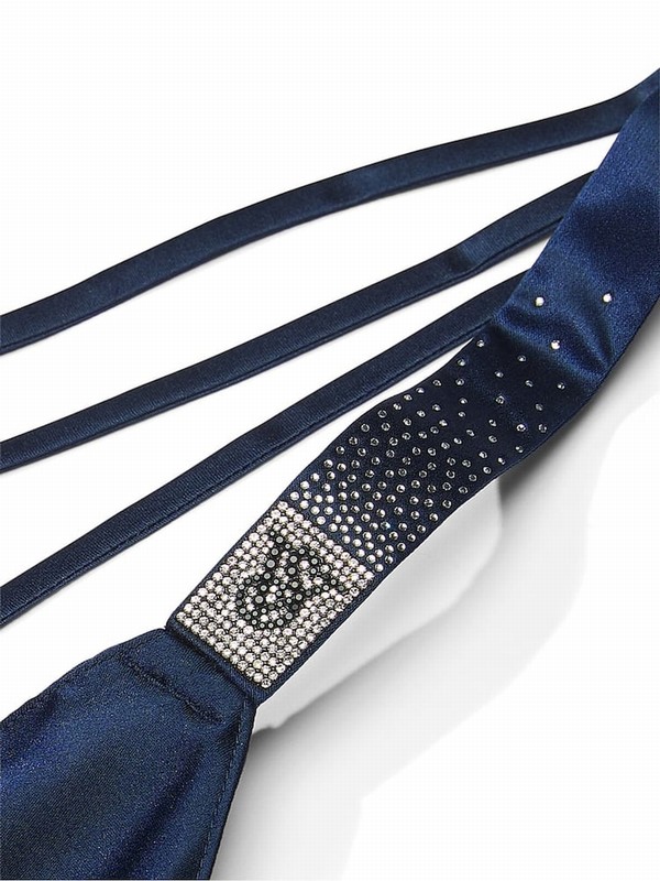 Dark Blue Victoria Secret TwiShine Strappy Back Satin Slip Lingerie | LAUMV3845