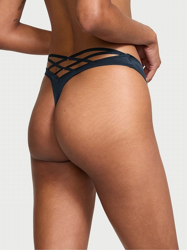 Dark Blue Victoria Secret TwiThong Underwear | NTBQZ5623